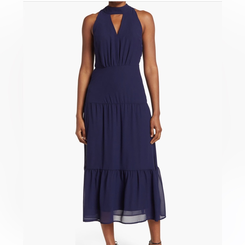 Sam Edelman Halter Neck Tiered Maxi Dress
